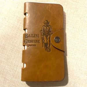 Men’s Vintage Leather Bifold Long Wallet